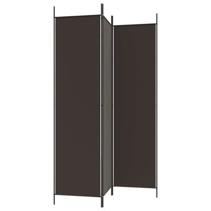 Divisorio a 3 Pannelli Marrone 150x200 cm in Tessuto - homemem39