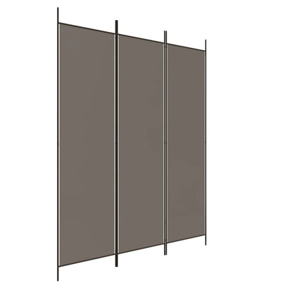 Divisorio a 3 Pannelli Antracite 150x200 cm in Tessuto | homemem39