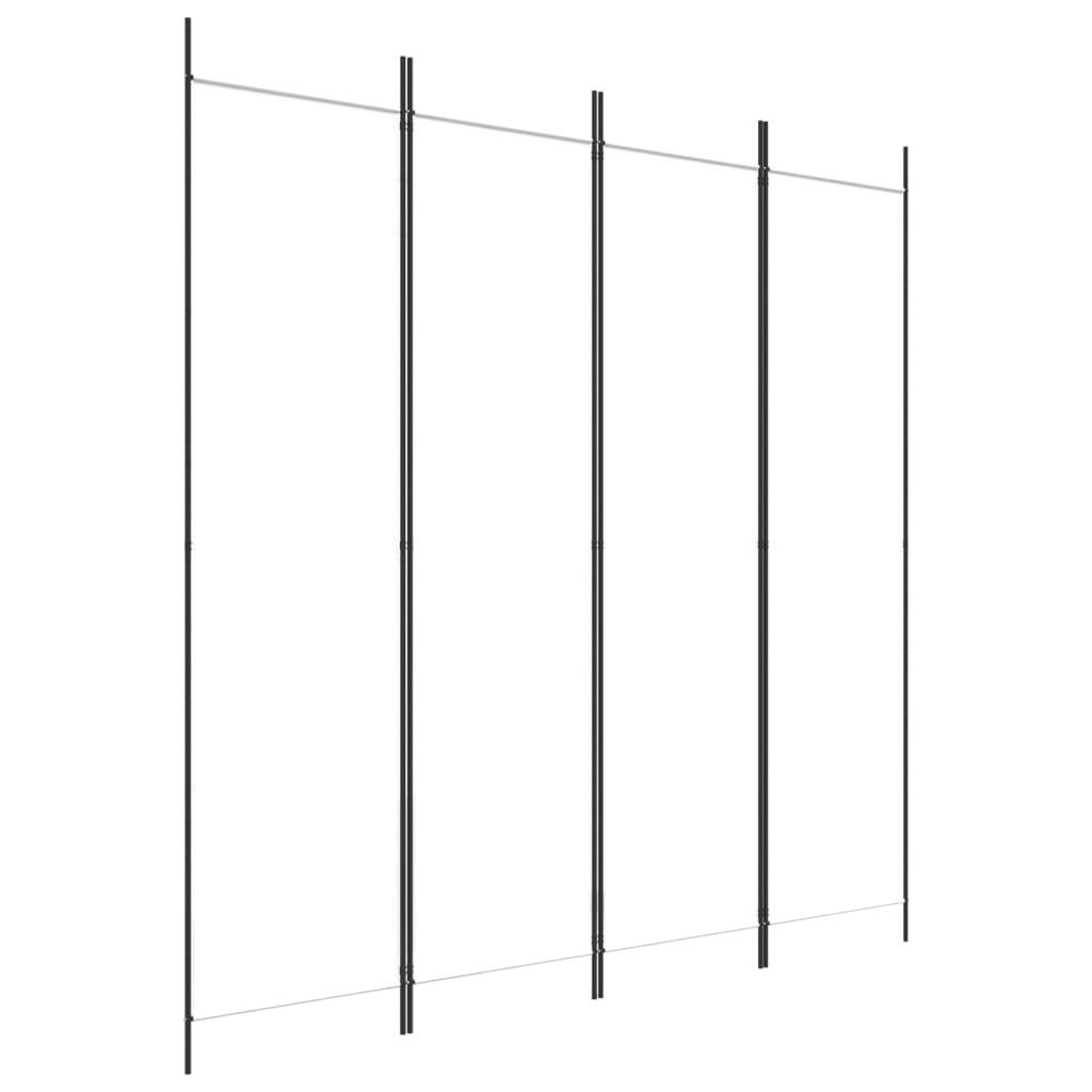 Divisorio a 4 Pannelli Bianco 200x200 cm Tessuto | homemem39