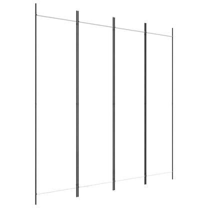 Divisorio a 4 Pannelli Bianco 200x200 cm Tessuto - homemem39