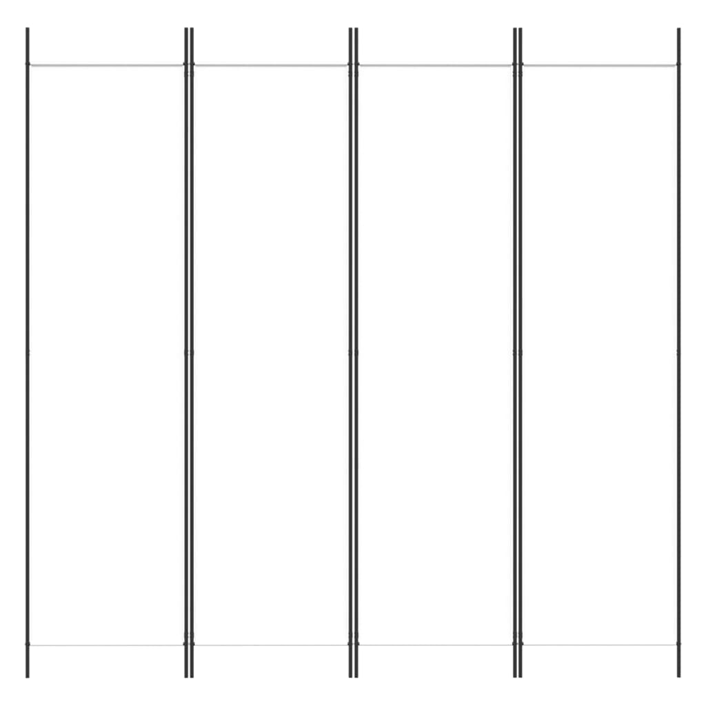 Divisorio a 4 Pannelli Bianco 200x200 cm Tessuto | homemem39