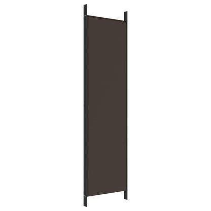 Divisorio a 4 Pannelli Marrone 200x200 cm in Tessuto | homemem39