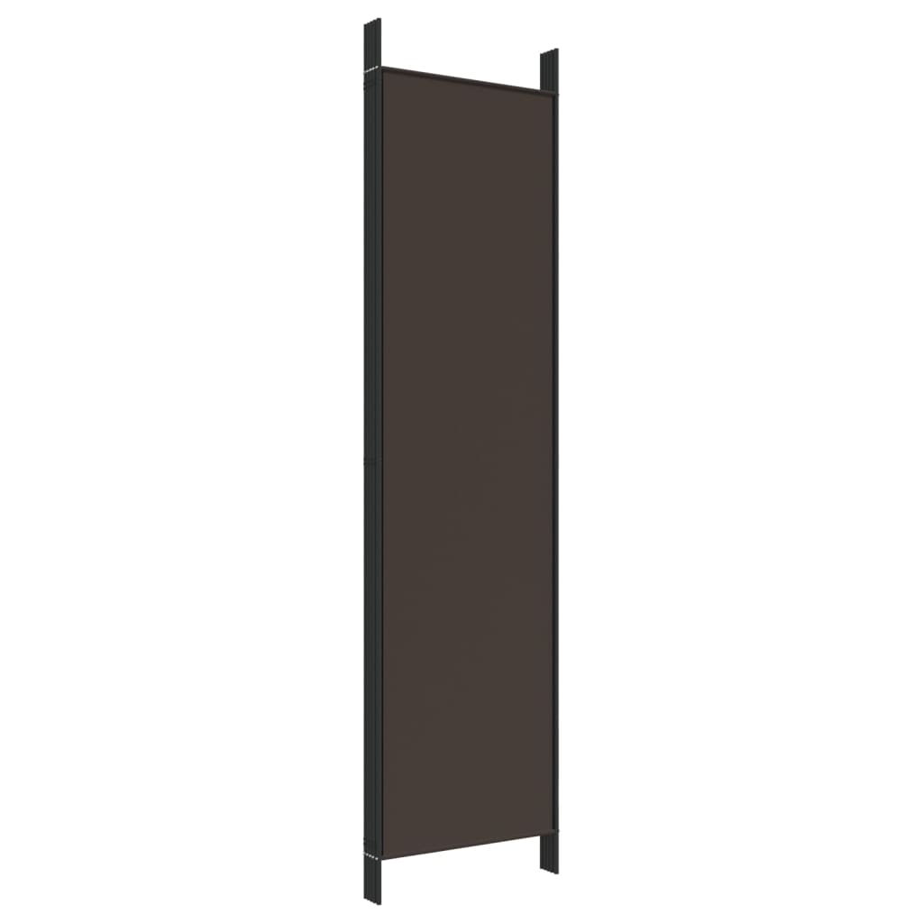 Divisorio a 5 Pannelli Marrone 250x200 cm in Tessuto | homemem39