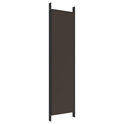 Divisorio a 5 Pannelli Marrone 250x200 cm in Tessuto | homemem39