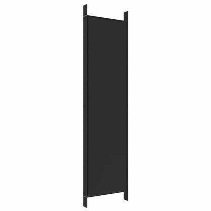 Divisorio 5 Pannelli Nero 250x200 cm Tessuto