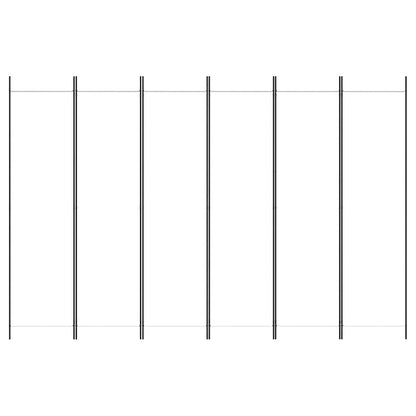 Divisorio a 6 Pannelli Bianco 300x200 cm Tessuto