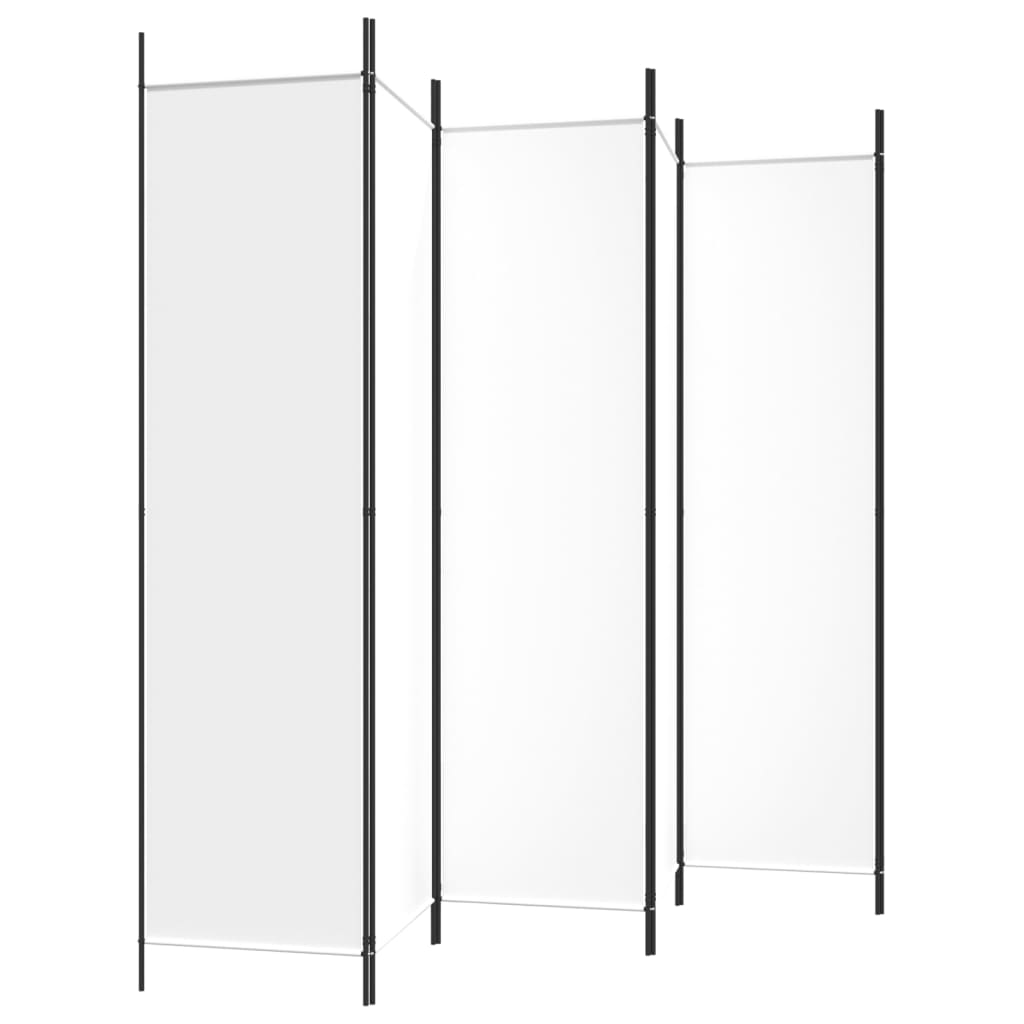Divisorio a 6 Pannelli Bianco 300x200 cm Tessuto - homemem39