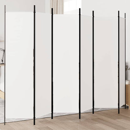 Divisorio a 6 Pannelli Bianco 300x200 cm Tessuto