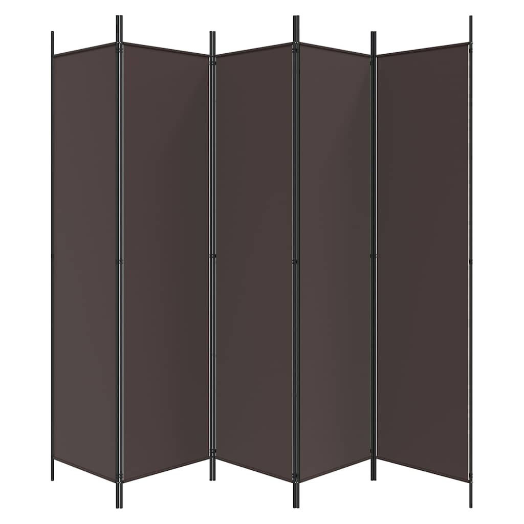 Divisorio a 6 Pannelli Marrone 300x200 cm in Tessuto