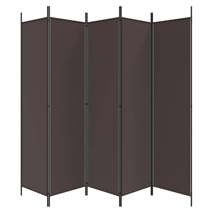 Divisorio a 6 Pannelli Marrone 300x200 cm in Tessuto