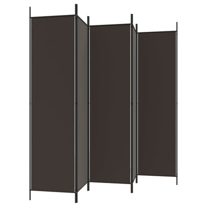 Divisorio a 6 Pannelli Marrone 300x200 cm in Tessuto - homemem39