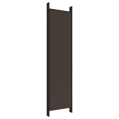 Divisorio a 6 Pannelli Marrone 300x200 cm in Tessuto - homemem39