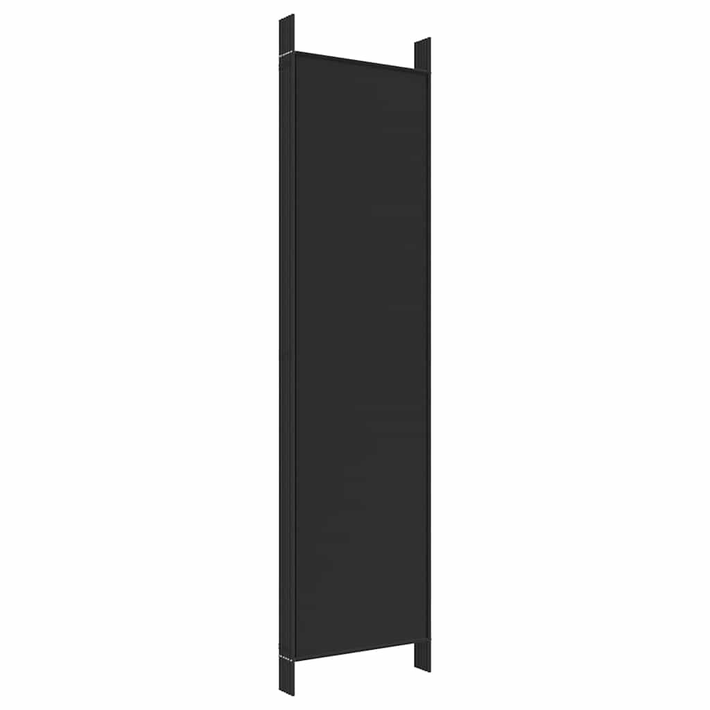 Divisorio a 6 Pannelli Nero 300x200 cm in Tessuto