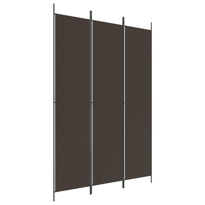 Divisorio a 3 Pannelli Marrone 150x220 cm in Tessuto - homemem39
