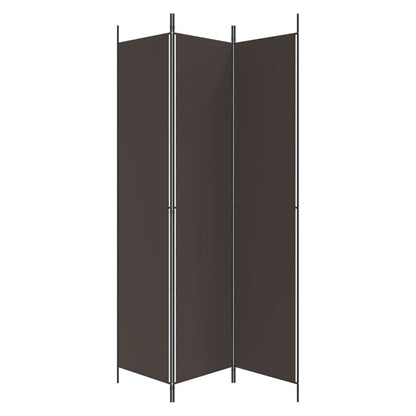 Divisorio a 3 Pannelli Marrone 150x220 cm in Tessuto - homemem39