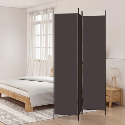 Divisorio a 3 Pannelli Marrone 150x220 cm in Tessuto - homemem39