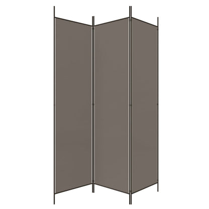 Divisorio a 3 Pannelli Antracite 150x220 cm in Tessuto - homemem39