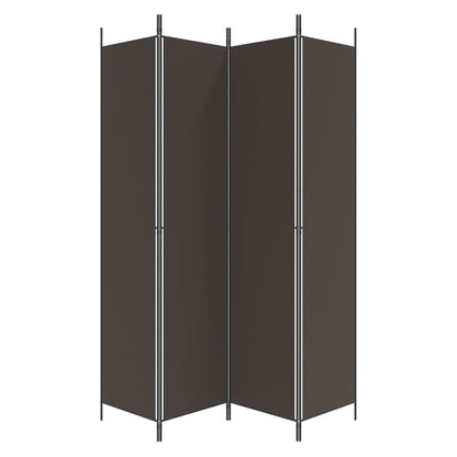 Divisorio a 4 Pannelli Marrone 200x220 cm in Tessuto - homemem39