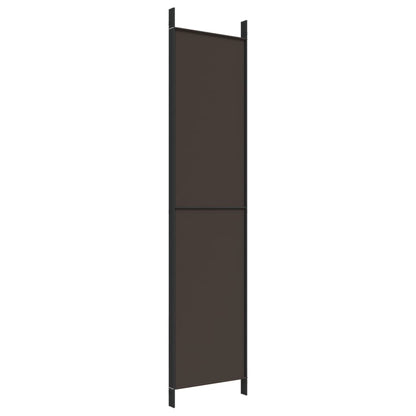 Divisorio a 4 Pannelli Marrone 200x220 cm in Tessuto - homemem39