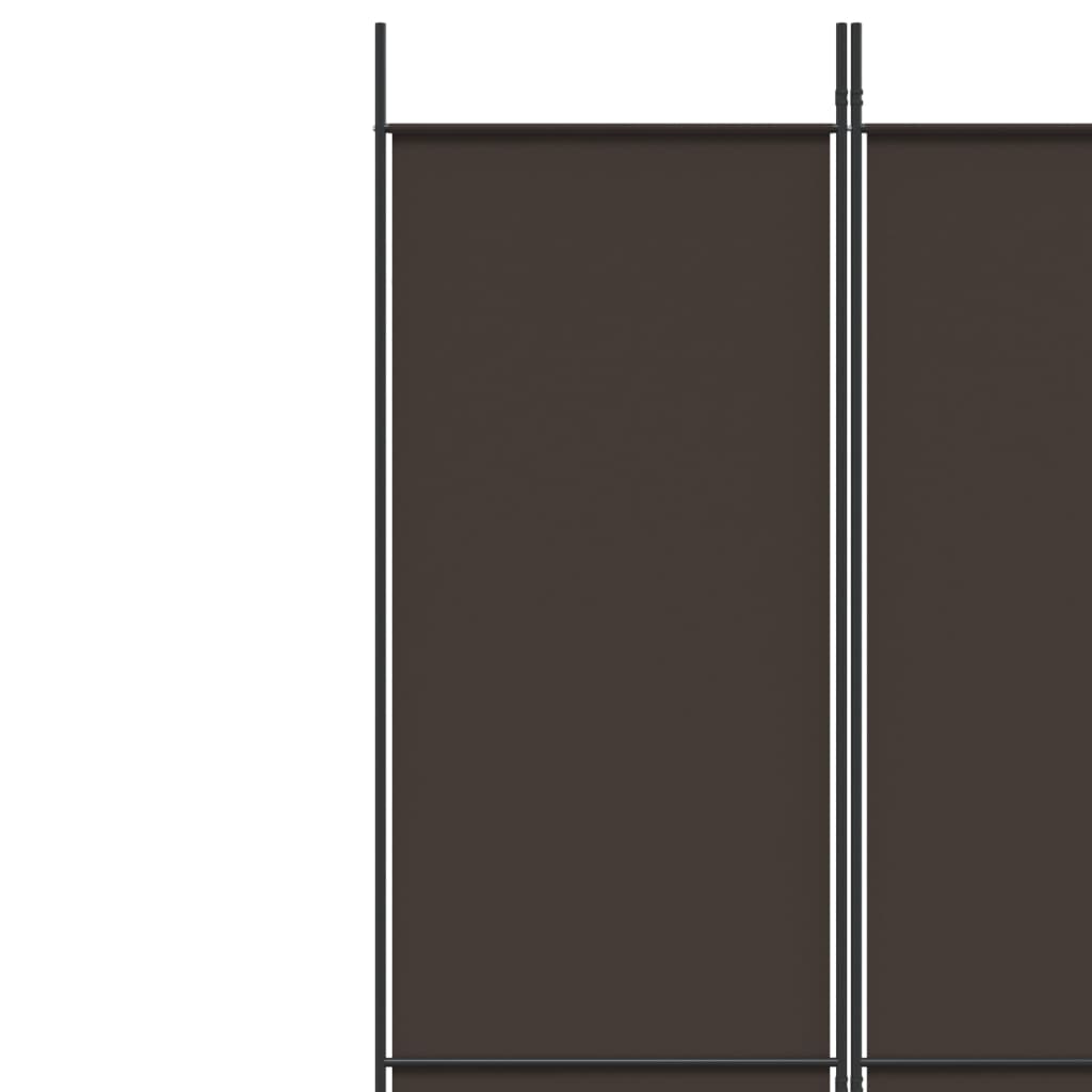 Divisorio a 4 Pannelli Marrone 200x220 cm in Tessuto | homemem39