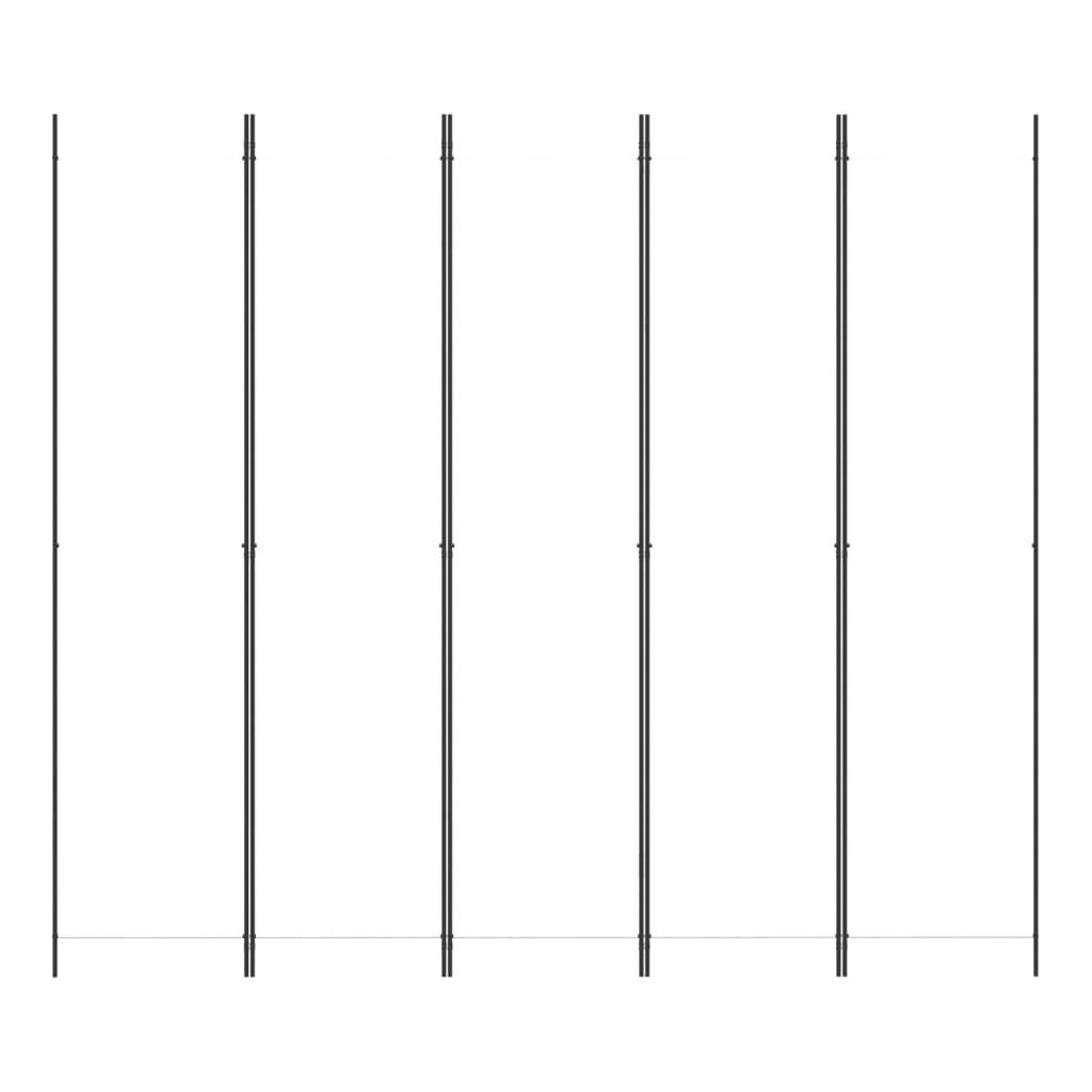 Divisorio a 5 Pannelli Bianco 250x220 cm Tessuto