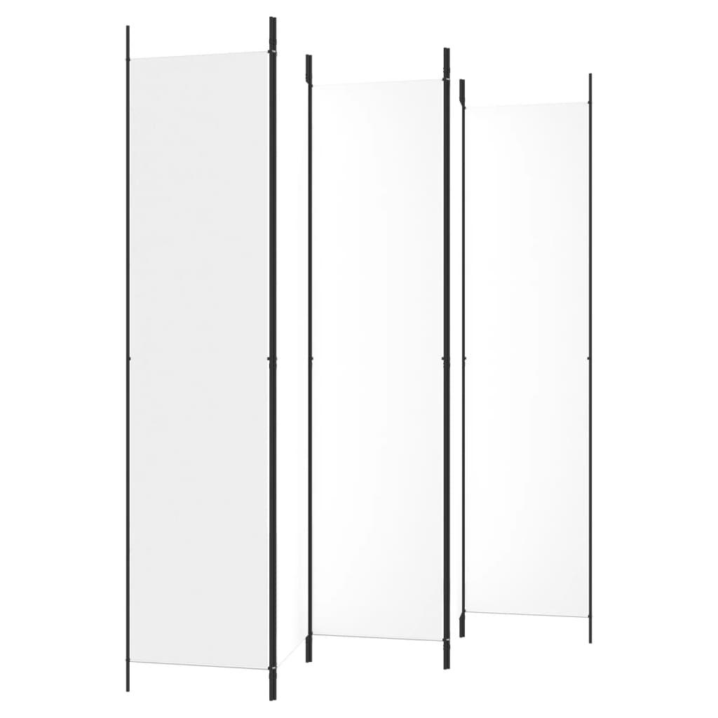 Divisorio a 5 Pannelli Bianco 250x220 cm Tessuto | homemem39