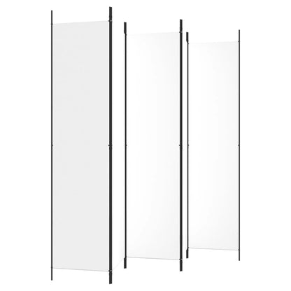 Divisorio a 5 Pannelli Bianco 250x220 cm Tessuto