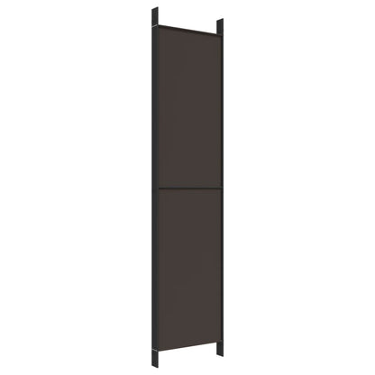 Divisorio a 5 Pannelli Marrone 250x220 cm in Tessuto - homemem39
