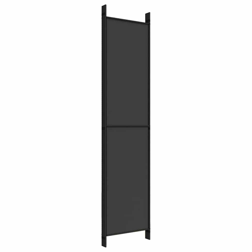 Divisorio 5 Pannelli Nero 250x220 cm Tessuto | homemem39