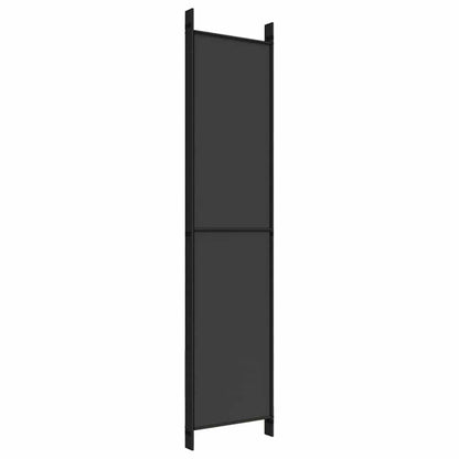 Divisorio 5 Pannelli Nero 250x220 cm Tessuto | homemem39