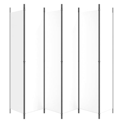 Divisorio a 4 Pannelli Bianco 300x220 cm Tessuto