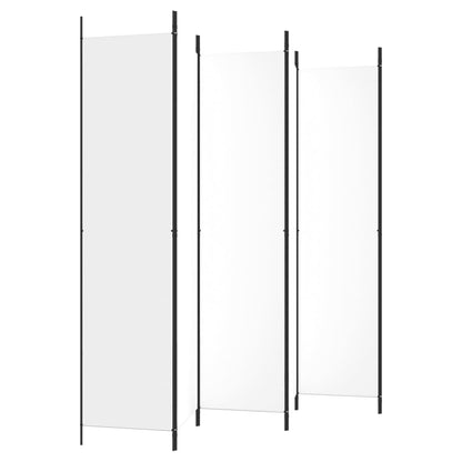 Divisorio a 4 Pannelli Bianco 300x220 cm Tessuto