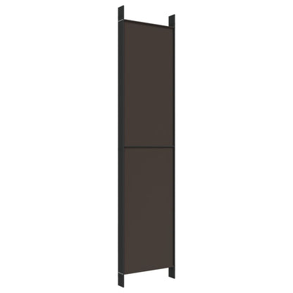 Divisorio a 6 Pannelli Marrone 300x220 cm in Tessuto - homemem39