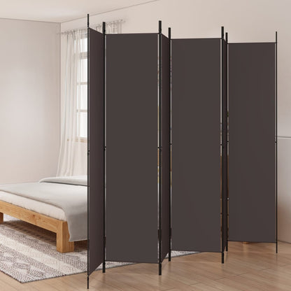 Divisorio a 6 Pannelli Marrone 300x220 cm in Tessuto - homemem39
