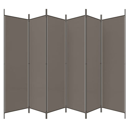Divisorio a 6 Pannelli Antracite 300x220 cm Tessuto | homemem39