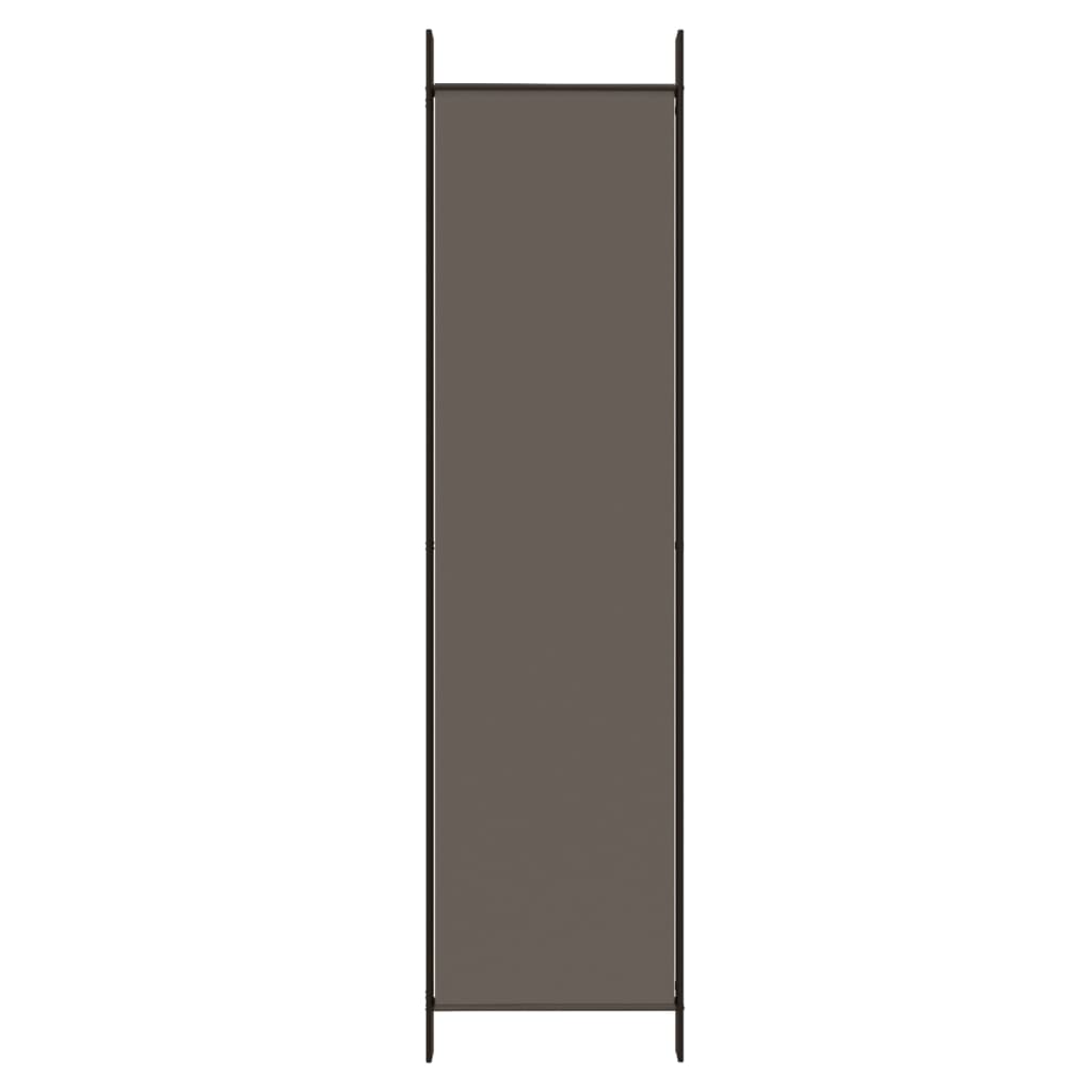 Divisorio a 6 Pannelli Antracite 300x220 cm Tessuto | homemem39