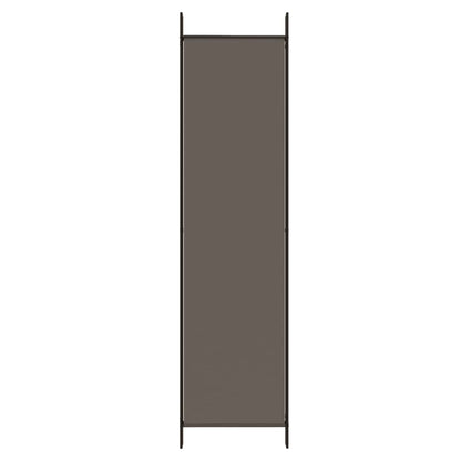 Divisorio a 6 Pannelli Antracite 300x220 cm Tessuto