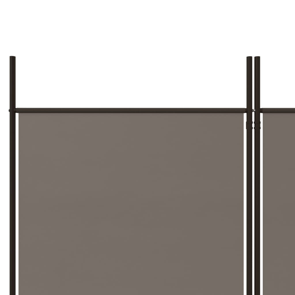 Divisorio a 6 Pannelli Antracite 300x220 cm Tessuto | homemem39