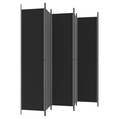 Divisorio a 6 Pannelli Nero 300x220 cm in Tessuto - homemem39