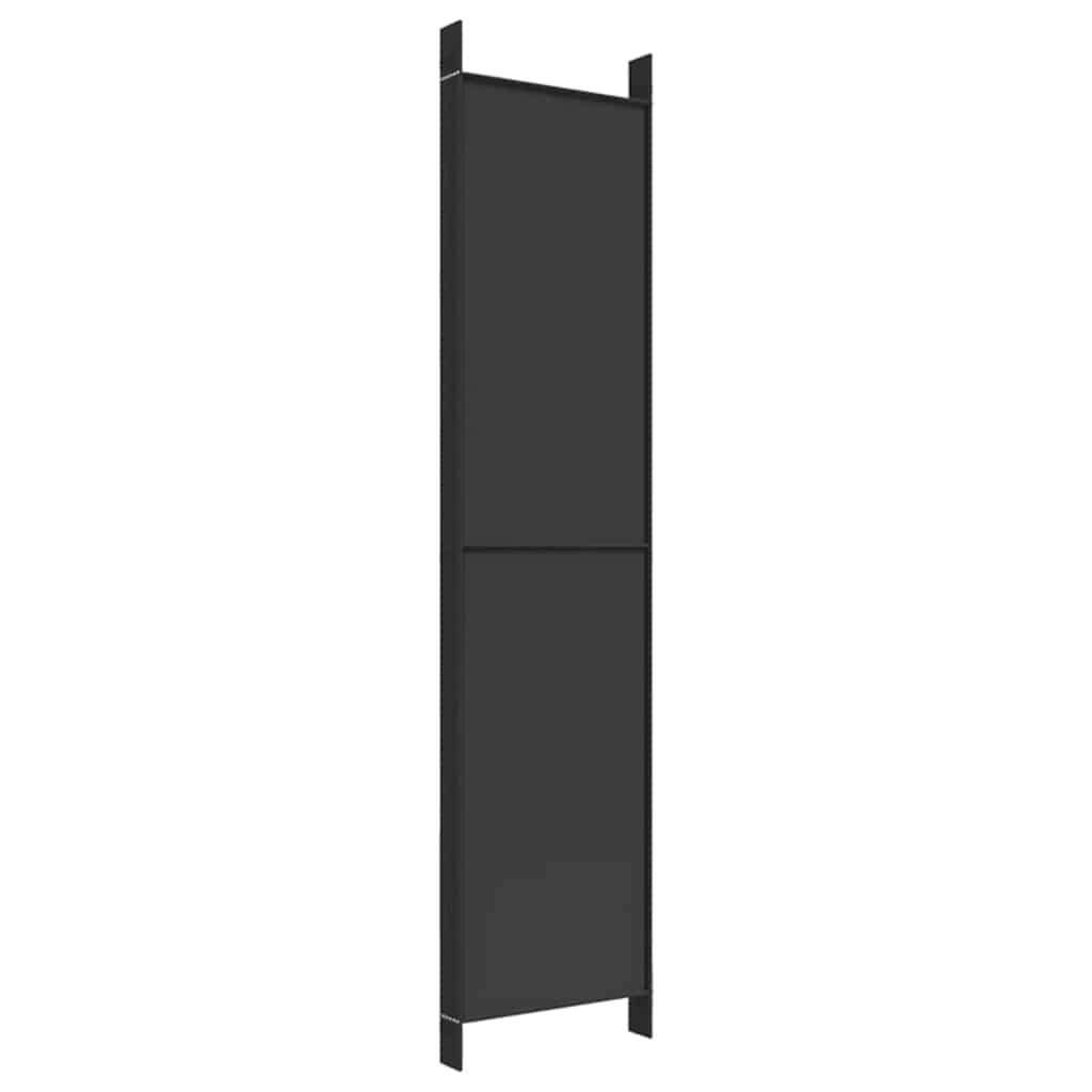 Divisorio a 6 Pannelli Nero 300x220 cm in Tessuto