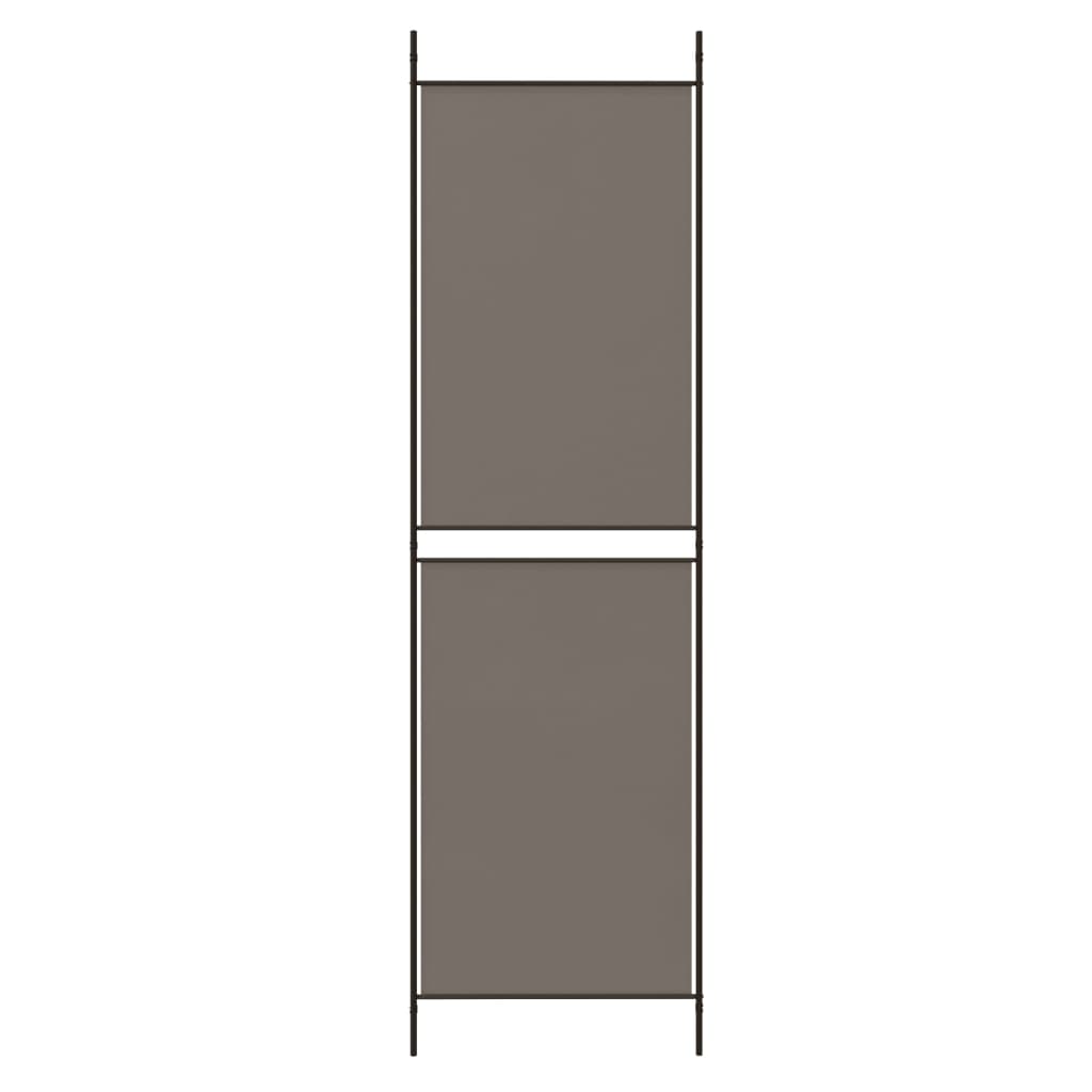 Divisorio a 3 Pannelli Antracite 150x180 cm in Tessuto