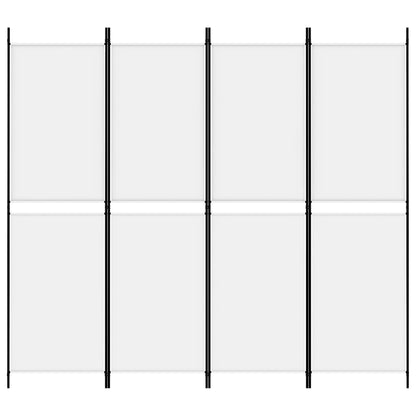 Divisorio a 4 Pannelli Bianco 200x180 cm Tessuto - homemem39