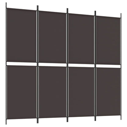 Divisorio a 4 Pannelli Marrone 200x180 cm in Tessuto | homemem39