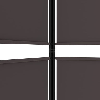 Divisorio a 4 Pannelli Marrone 200x180 cm in Tessuto | homemem39