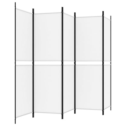 Divisorio a 5 Pannelli Bianco 250x180 cm Tessuto | homemem39