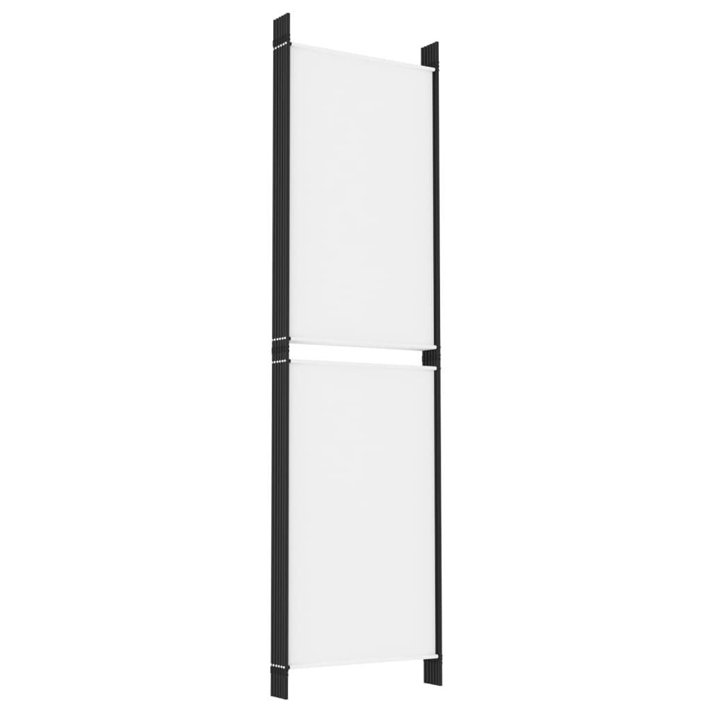 Divisorio a 6 Pannelli Bianco 300 x 180 cm Tessuto