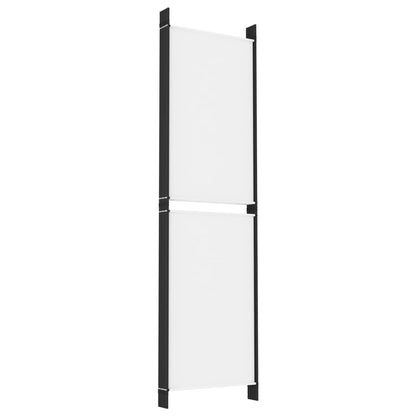 Divisorio a 6 Pannelli Bianco 300 x 180 cm Tessuto