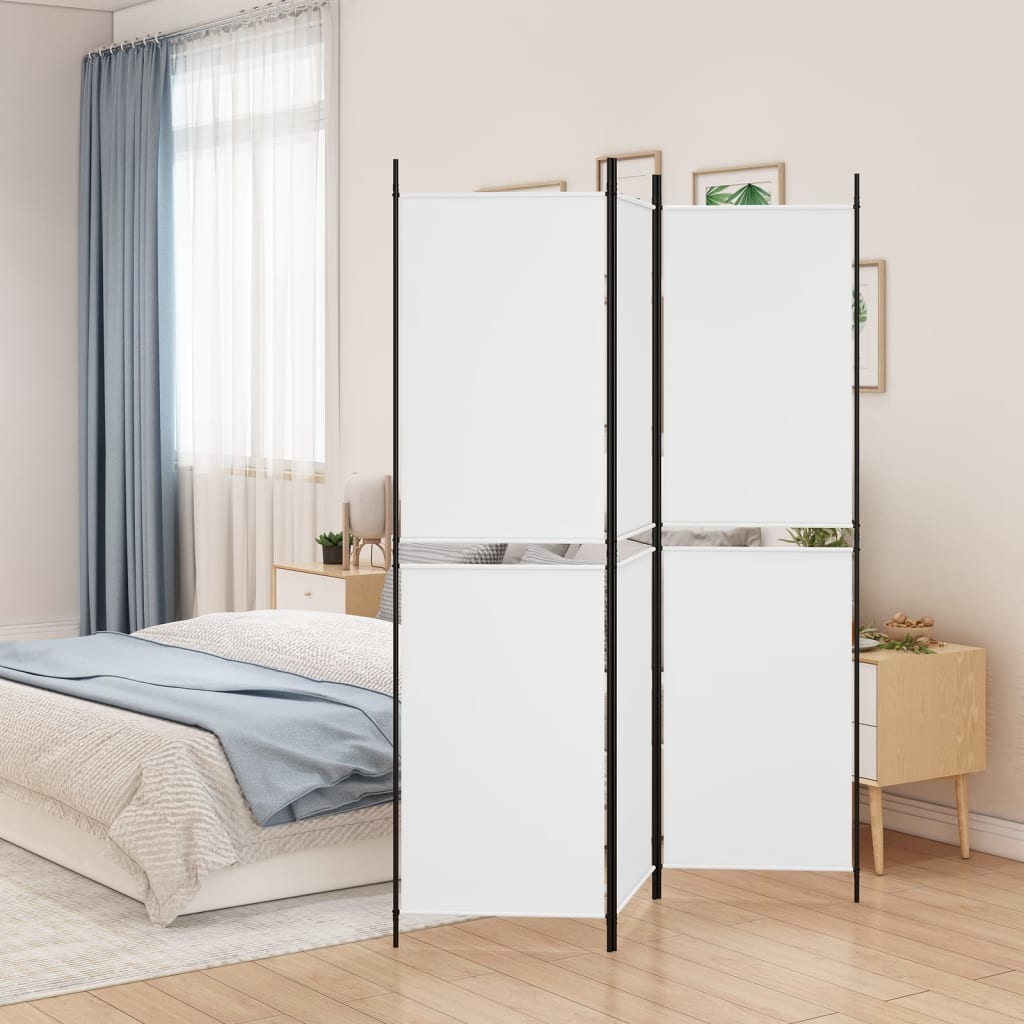 Divisorio a 3 Pannelli bianco 150x200 cm in Tessuto | homemem39