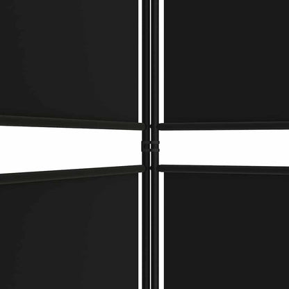 Divisorio a 3 Pannelli Nero 150x200 cm in Tessuto - homemem39