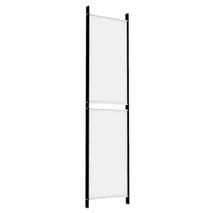 Divisorio a 4 Pannelli Bianco 200x200 cm Tessuto